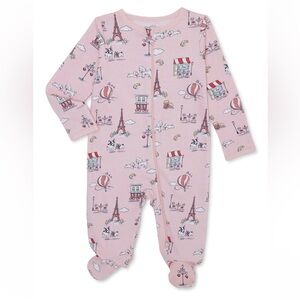 Pink Paris-Themed Kids One Piece